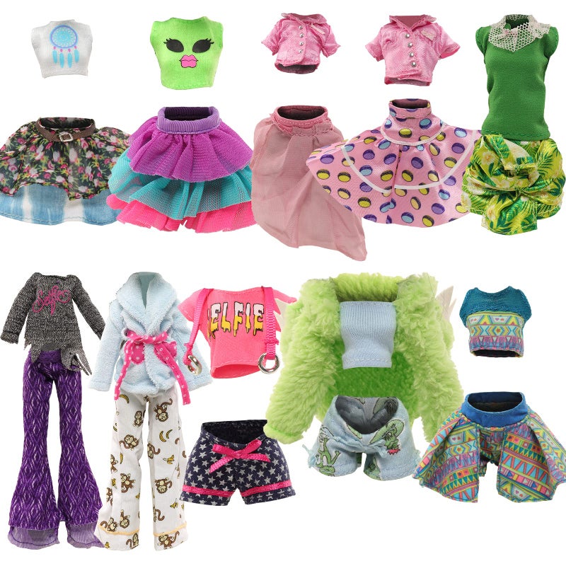BARWA 10 Sets Doll Clothes for 11 inch Monster Girl Doll Fashion Outfits Casual Tops Pants - Image 2